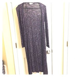 Purple maxi cardigan